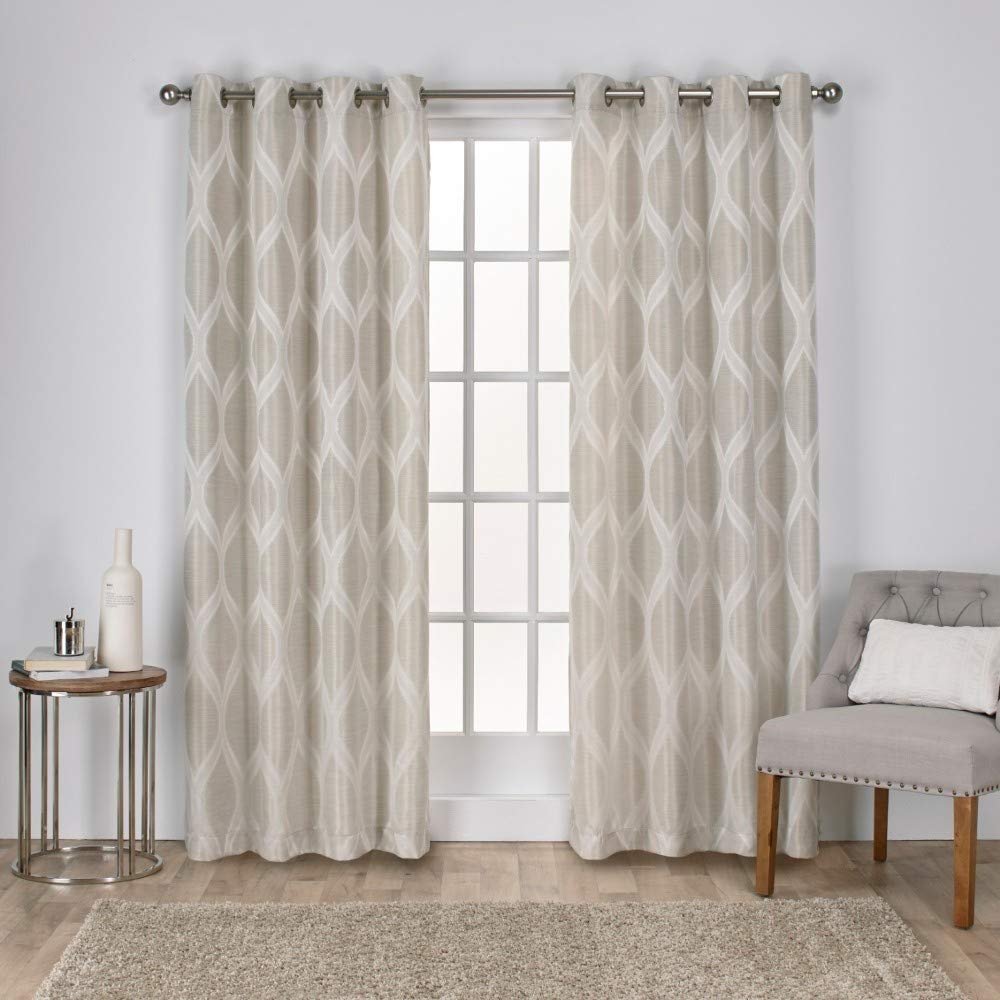 Amazon｜Exclusive Home Curtains Montrose Ogee 幾何学模様リネン