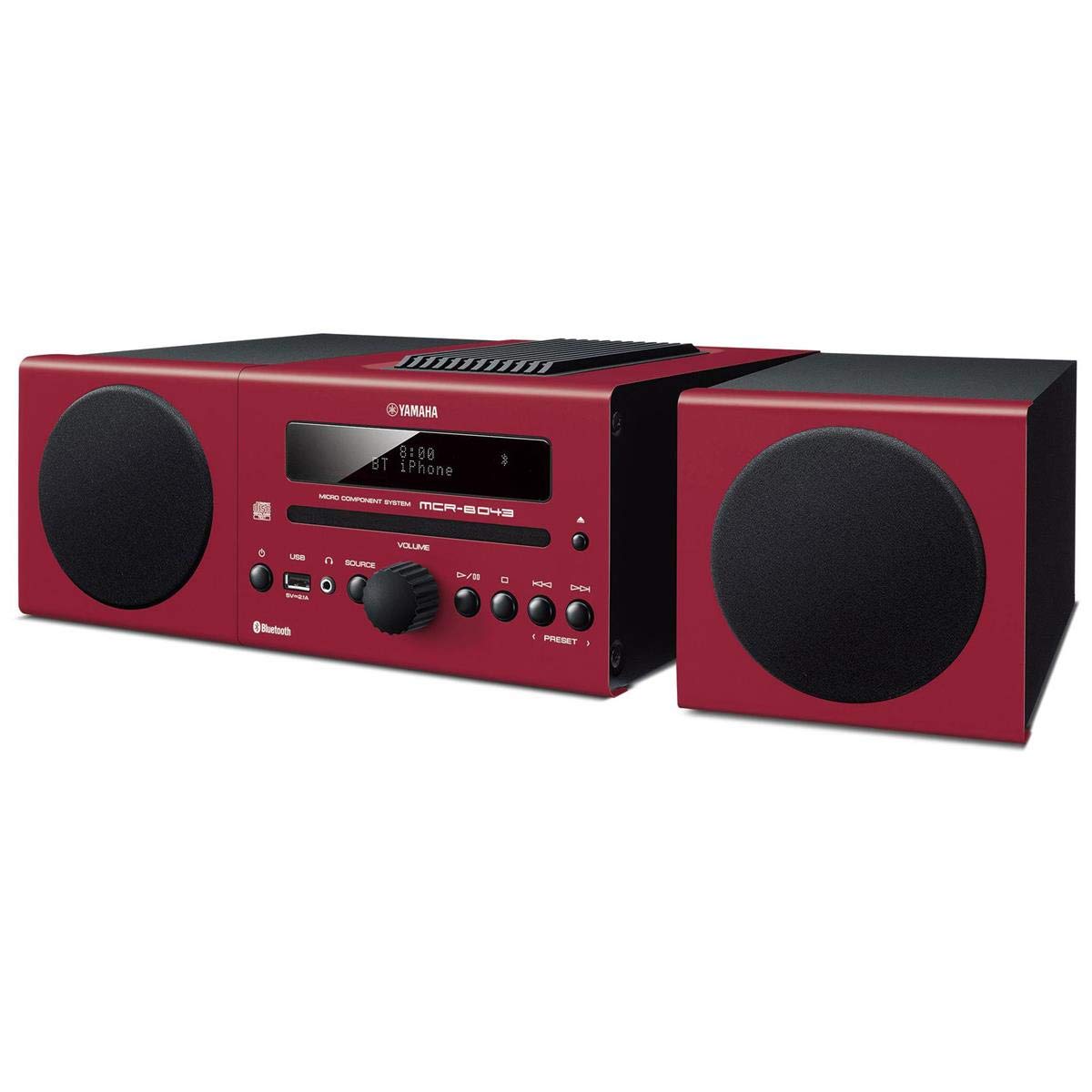 Yamaha MCR-B043RE Desktop Audio System, Red : Amazon.in