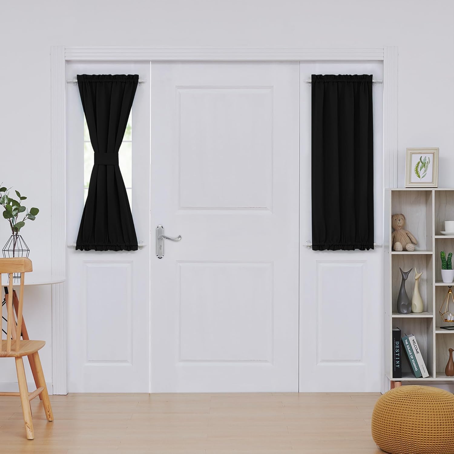 Deconovo Blackout Door Curtain and Magnetic Curtain Rods