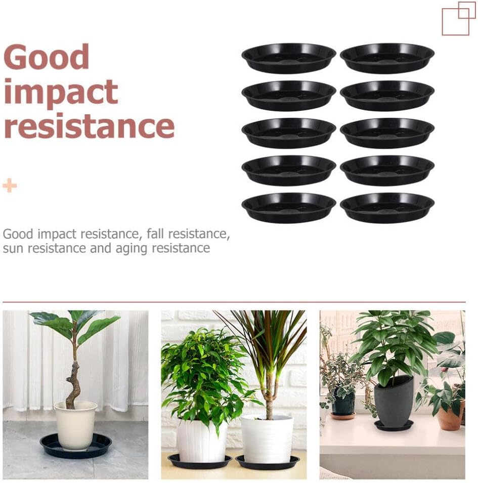 Homoyoyo 10pcs Plant Saucers for Pots Large Outdoor Flowerpot Water Trays Gardening Flowerpot Base Trays