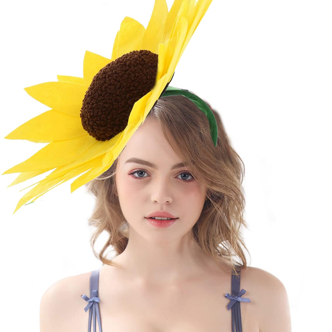 Divertido disfraz de girasol con sombrero de girasol y guantes verdes para Halloween, cosplay, fiesta, festival, juegos, adolescentes y adultos