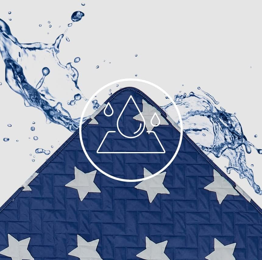 HanIl Blue and White Stars Electric Heating Mat Electric Warming Mattress Pad with Temperature Controller (Medium Size)