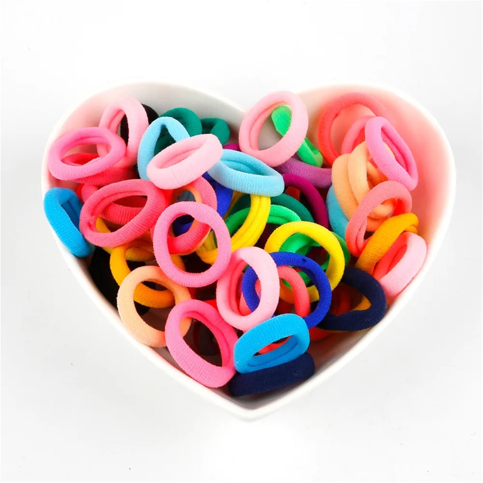 Elastici per capelli, 5000 pezzi, colorati, elastici per capelli, per coda di cavallo (azzurro)