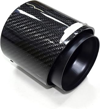 Carbon Fiber Car Double Outlet Exhaust Tailpipe Muffler Tube Glossy Black/Blue Compatible With MINI Cooper F54 F55 F56 F57 F60 R55All Black