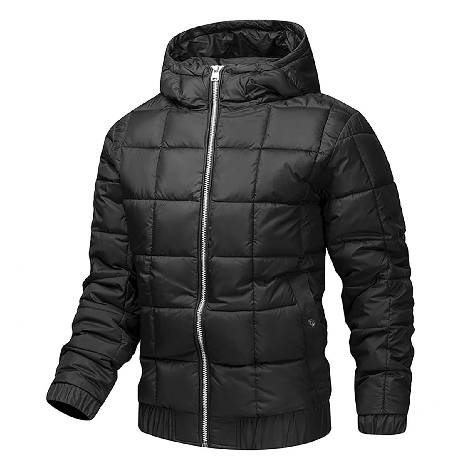 Abrigo Hombre Sobretudo Homem Parka Larga Hombre Parka Militar Abrigo Acolchado Chaqueta Acolchada Entretiempo Tres Cuartos Chaqueta Militar Tres Cuartos Plumas Casaco Acolchoado Homem Negro Jacket