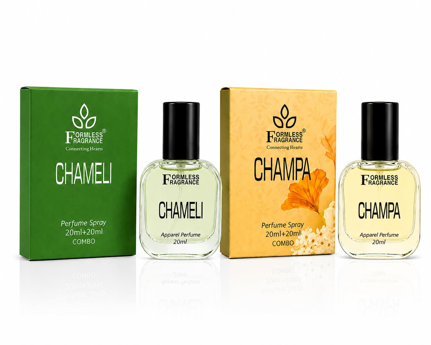 Formless Champa & Chameli Perfume Combo (40ml) – Luxury Unisex Set, Long Lasting Alcohol-Free Floral Oriental Fragrance for Men & Women, Pocket Size Travel Perfume-image-25