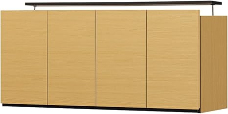 Amazon Co Jp 白井産業 上置き 天井突っ張り 壁面 収納 扉付 ナチュラルブラウン 幅1cm Por 5512duna ポルターレ ホーム キッチン