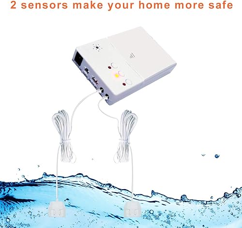Miniatura 6 de E-SDS Detector de fugas de agua con alarma de sonido de válvula de cierre, sistema automático de válvula de cierre de fugas de agua para tuberías 34