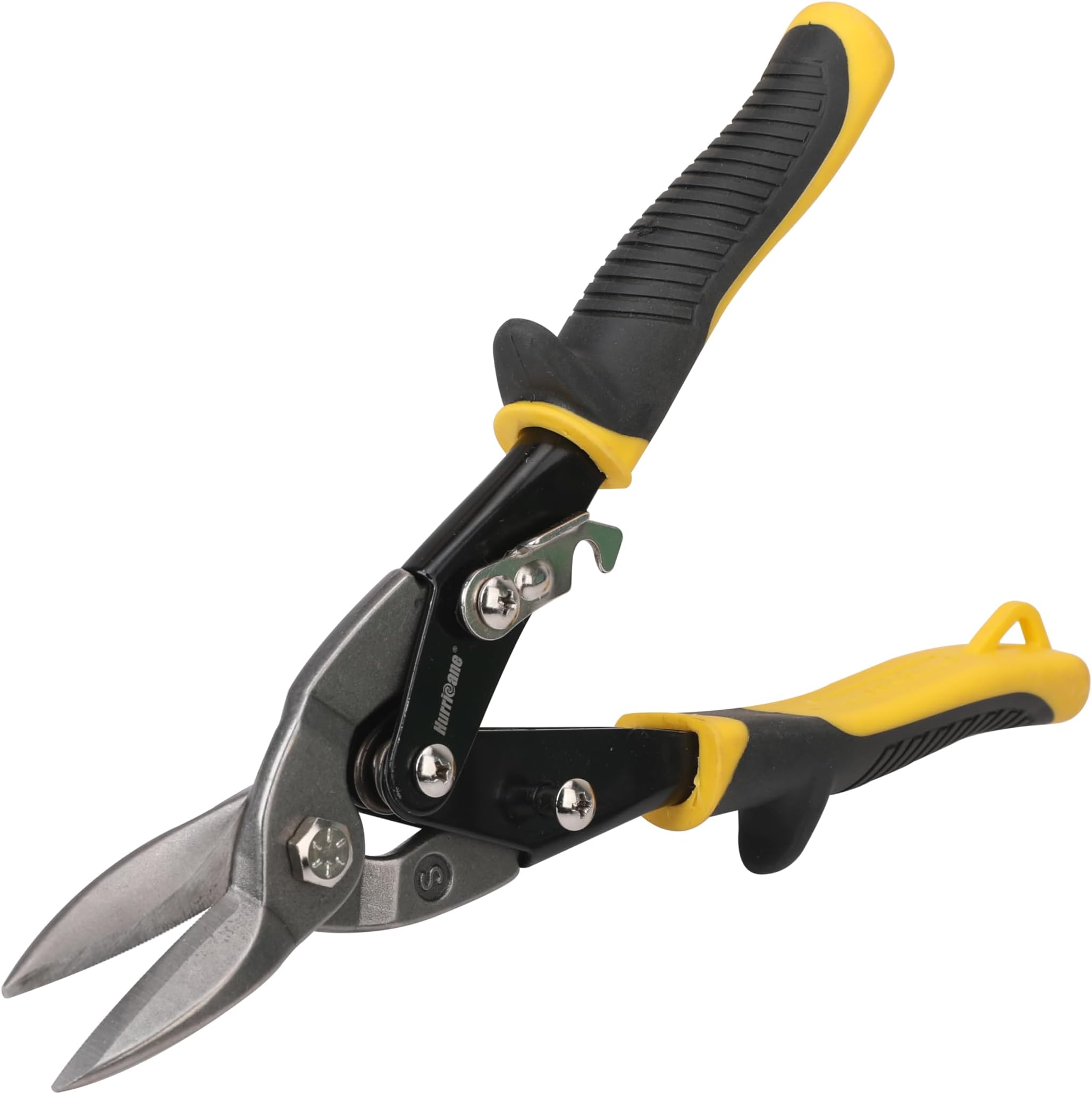 – HURRICANE 10 Inch Aviation Tin Snips, Heavy Duty Metal Cutter Shears for Cutting Sheet Metal, Straight Cut, Chrome Vanadium Steel