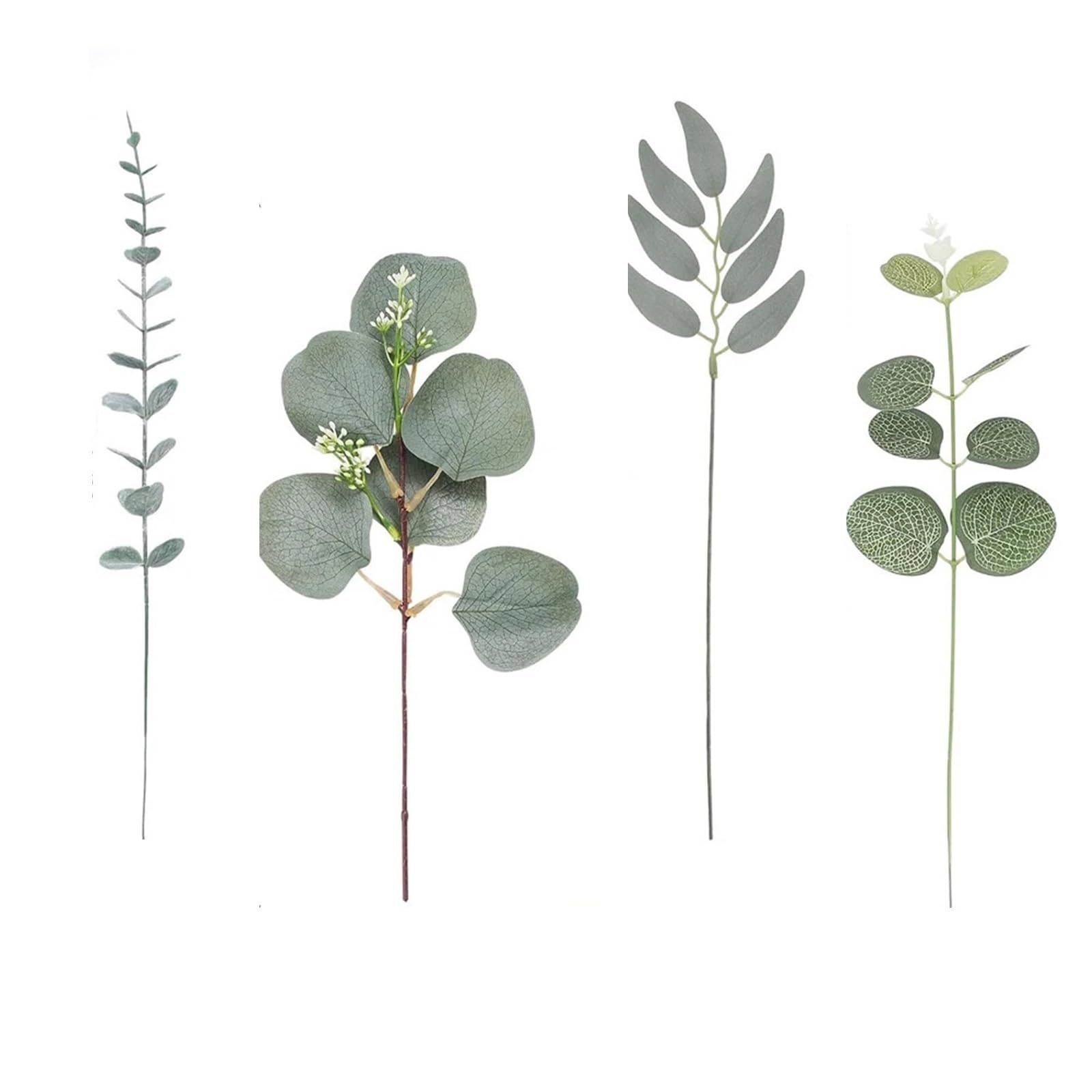 piante finte 20 pz artificiale misto foglie di eucalipto steli dollaro d'argento for bouquet fai da te composizione floreale decorazioni for la casa matrimonio per decorazione