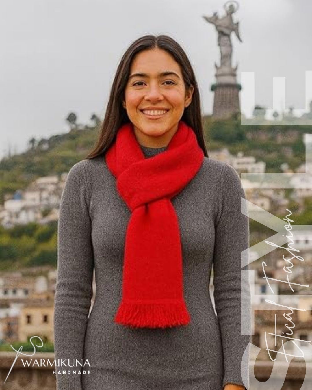 Cashmere scarf – Elegant Lightweight Wool Scarf for Women – Handmade, Ethical & Sustainable Fashion - Image 8