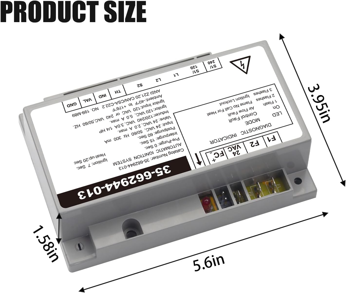Electrical Systems Igniter Control Module Replacement 42001-0052S for Pentair Sta-Rite Max-E-Therm/Mastertemp Pool and Spa Heaters Electrical System