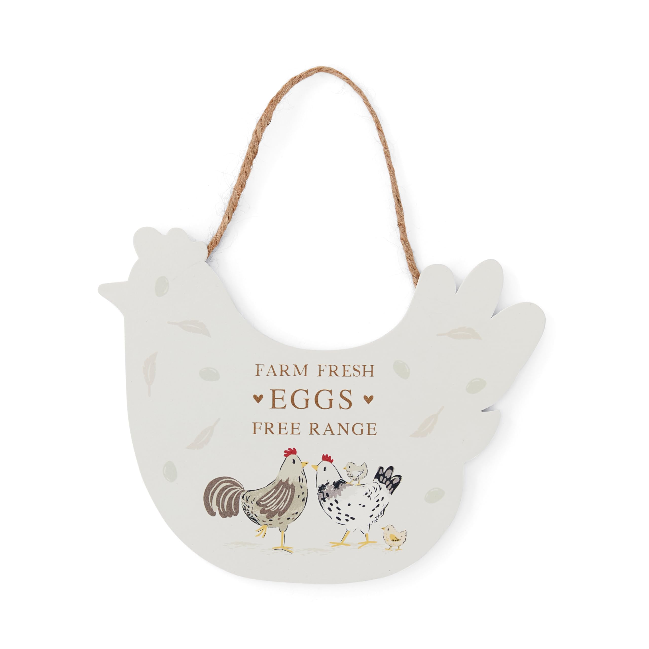 Cooksmart Hen House Lane Hen Plaque | Decorative Hanging Sign | Farmhouse Kitchen Décor | Rustic Wooden Plaque | Country-Inspired Design