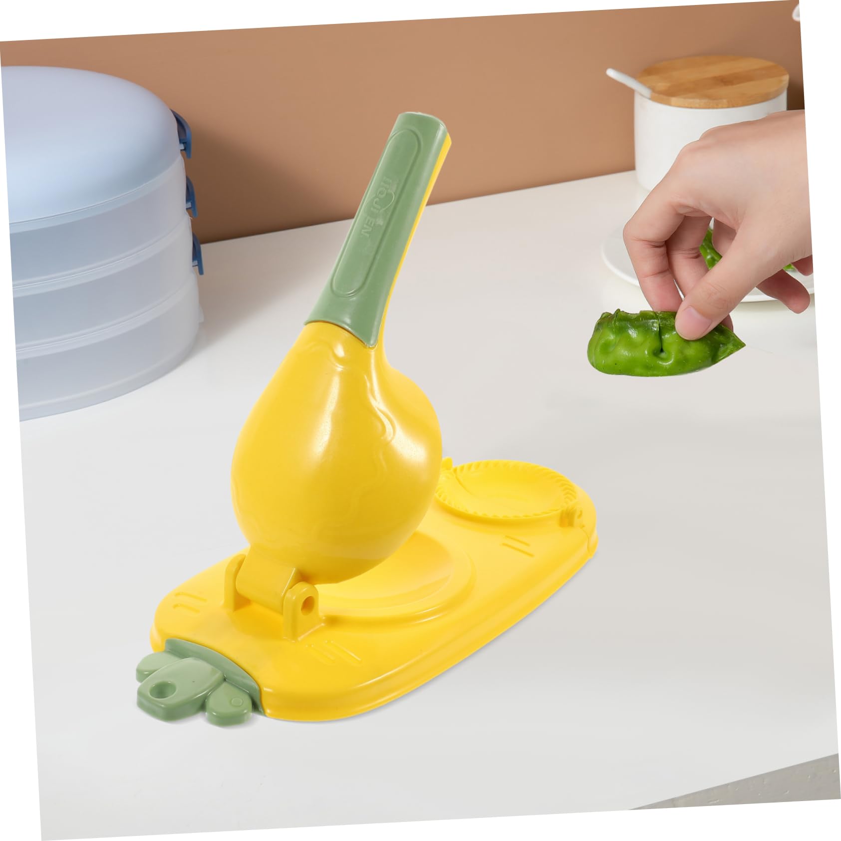 KICHOUSE Dumpling Wrapping Dumpling Presser Maker Non-stick Surface Easy to Clean