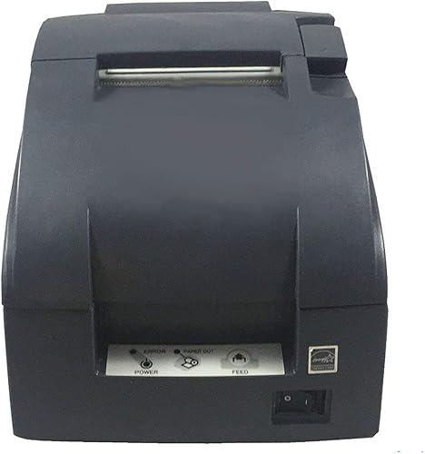 TM-U220B, Impacto, impresión a dos colores, 6 lps, interfaz USB, cortador automático, cubierta sólida, gris oscuro (renovado)