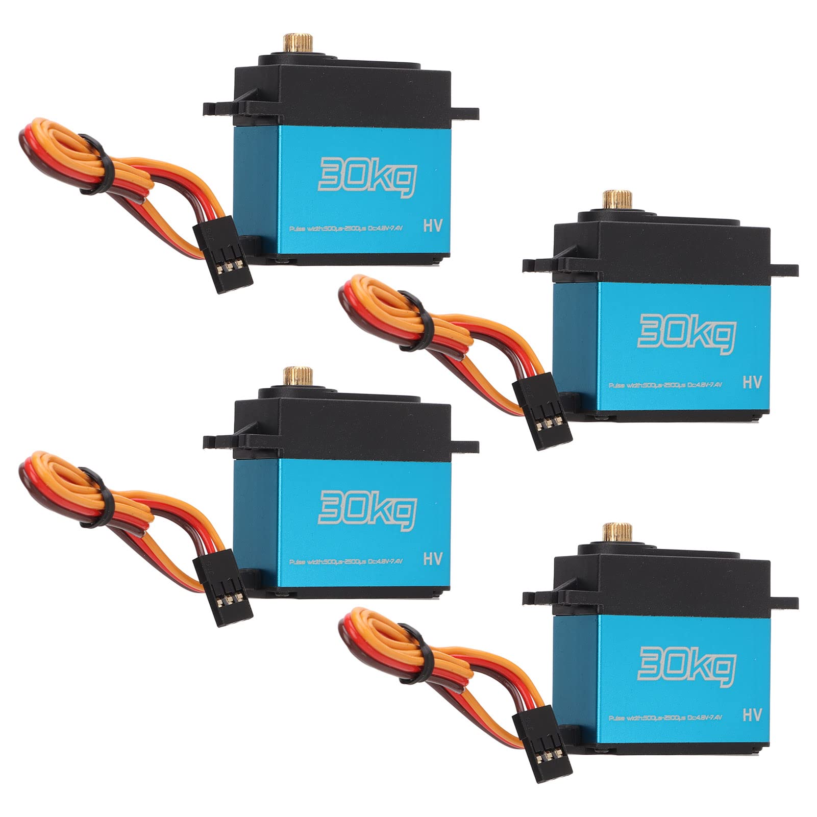 4 Stück 30 kg RC Metal Gear Digital Servo mit 25 T Metall-Servoarm für 1/10 ferngesteuertes Autoflugzeug