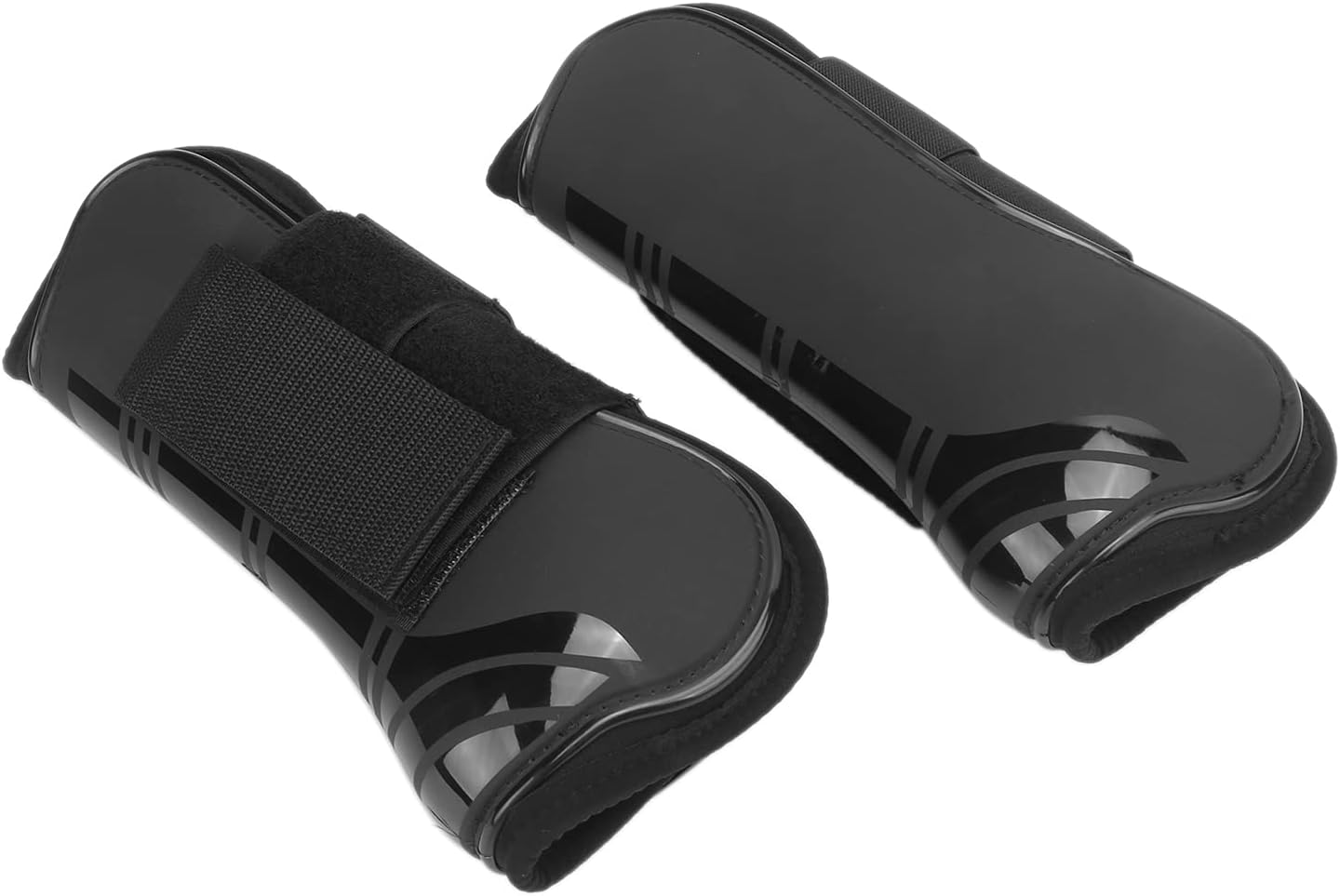 Horse Tendon Protective Lightweight Boots for Jumping and Training,PU Shell Horse Support Boots for Riders Material 4pcs