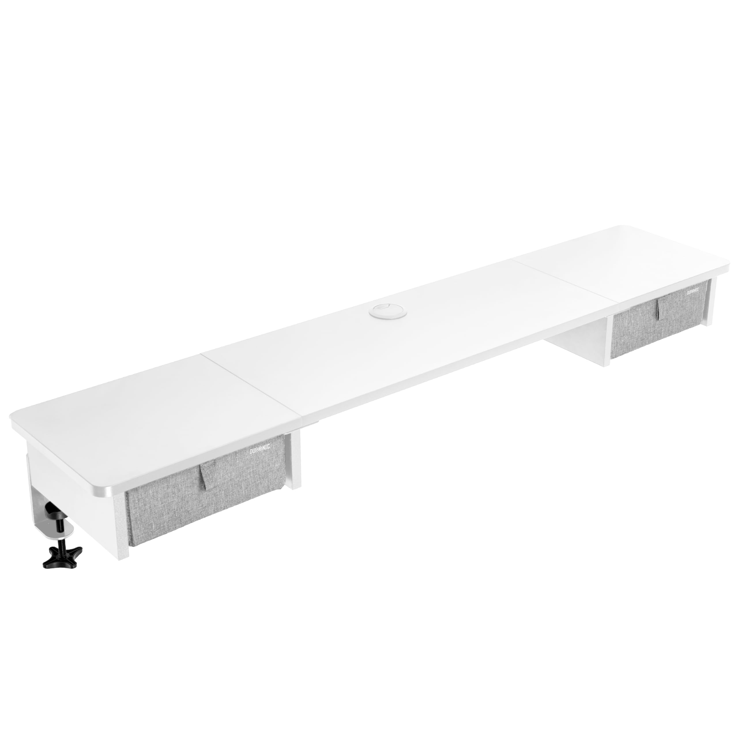 Duronic DD2 WE 120 cm DeskTop Bianco con 2 cassetti | Compatibile con tutti i Desk Top da 120 cm | Accessorio per scrivania | Professionale estetico e organizzato | Superficie per sollevare lo schermo