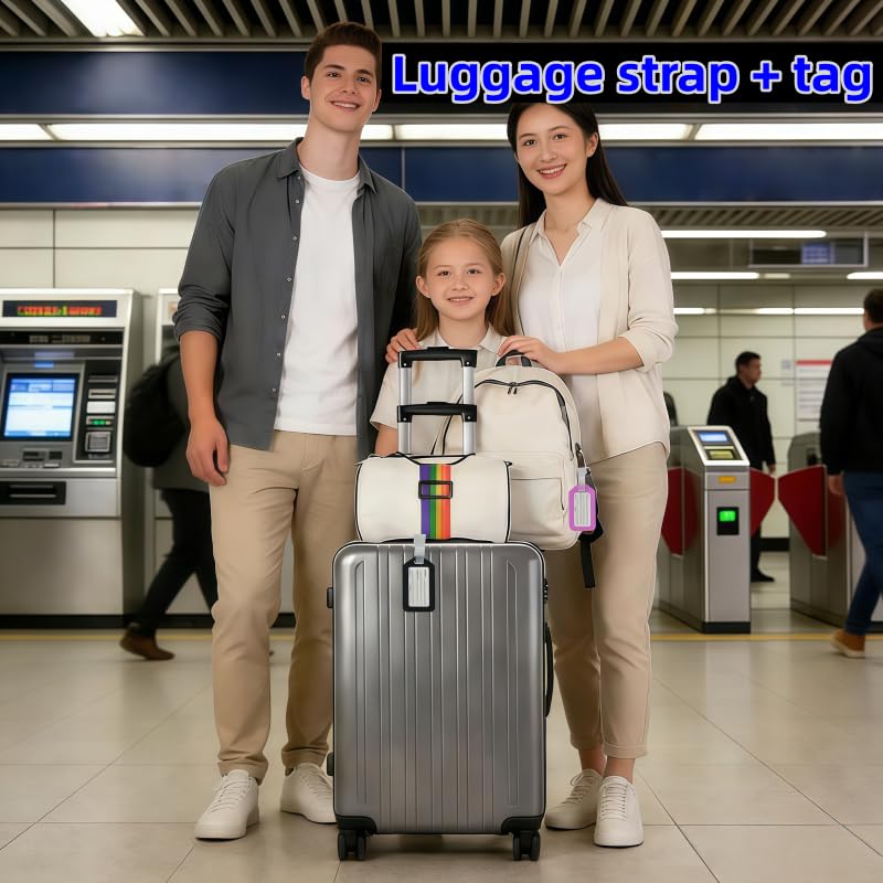 Multi usestrong Adjustable Luggage Straps,Luggage Connector Straps, Suitable for Travel Bags and suitcases Equipped with 2 Tags(6pcs) - Image 4