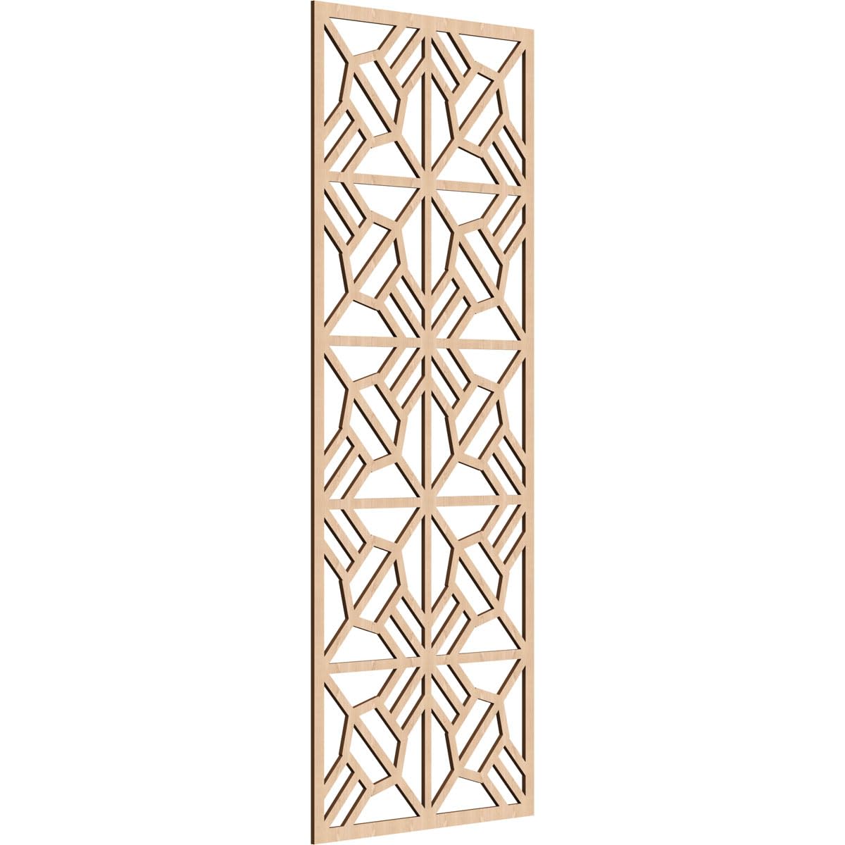 Auburn Decorative Pierced Fretwork Wood Wall Panels, 33 3/8"W x 84 3/8"H x 3/8"T, Red Oak