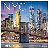 TF PUBLISHING - 2022 NYC Wall Calendar - Home and Office Organizer - Large Monthly Grid for Planning...