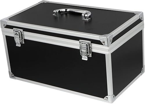 Artibetter Caja de herramientas de aluminio Almacenamiento de equipos Caja dura de aluminio resistente Caja de almacenamiento multiusos para