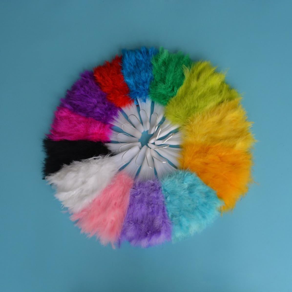 Folding Decorative Hand Fan for Party Performance, Red Plastic image 4
