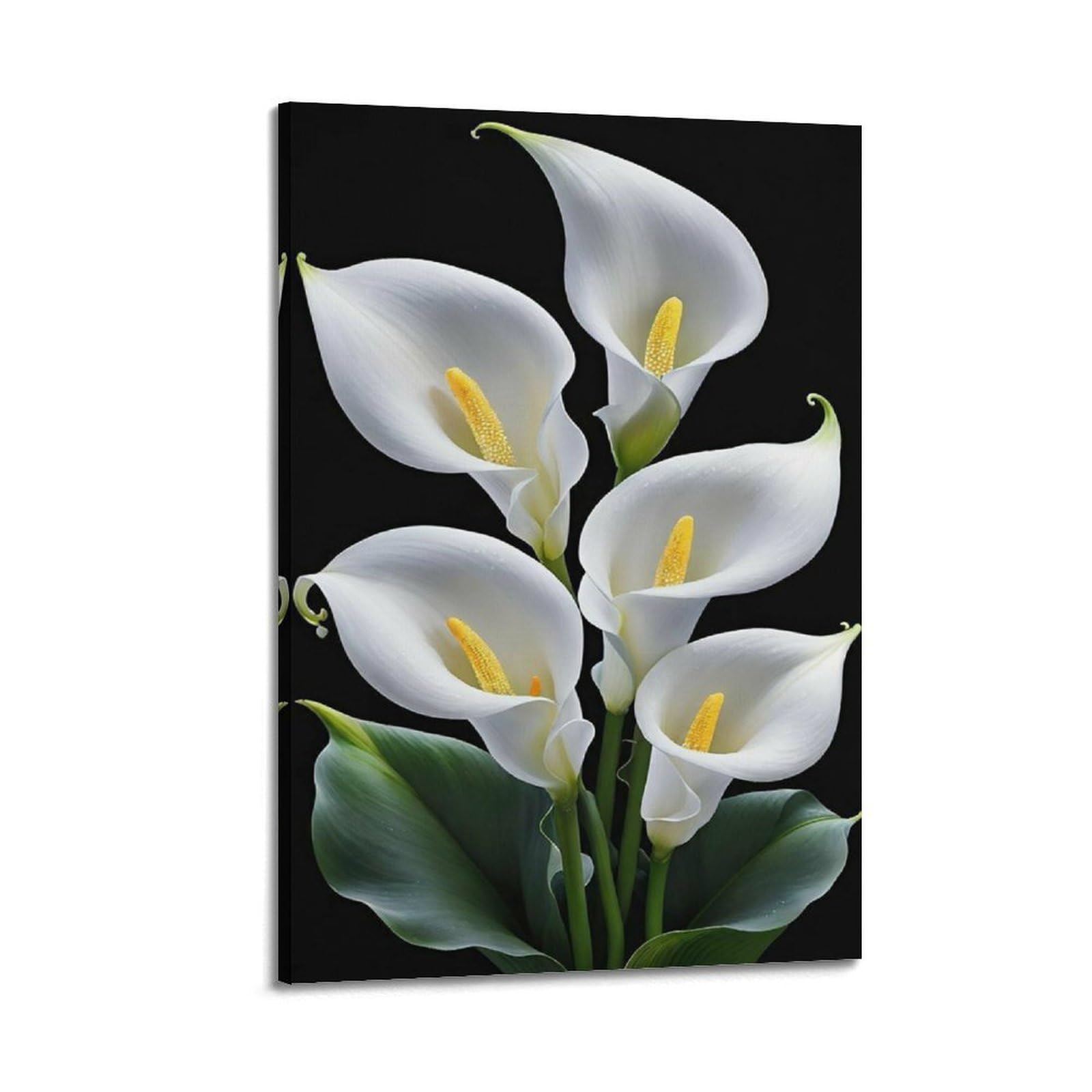 Décoration murale moderne lys calla blancs pour grand mur - 6