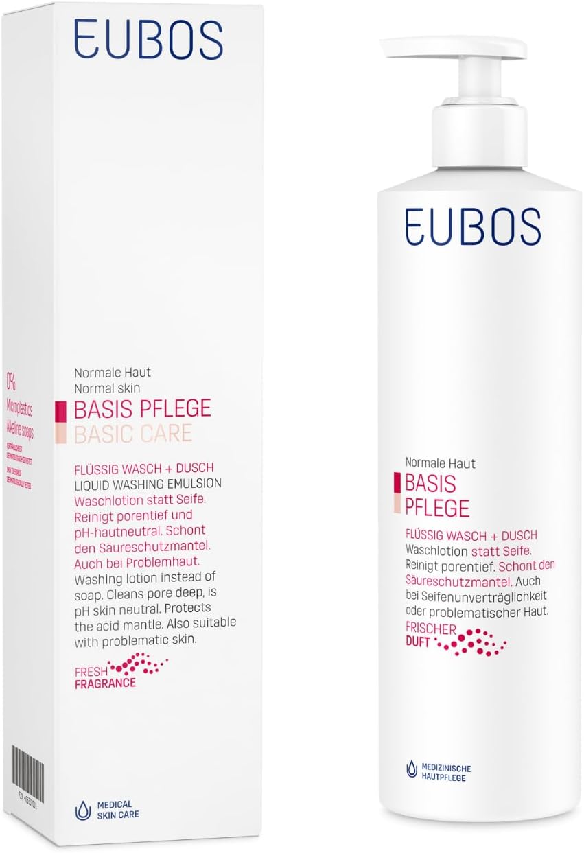 Eubos Wash emulsion with dosage crimson 400 ml towards blemished pores and skin light physique cleaning pores and skin pores and skin compatibility dermatologically examined pH impartial