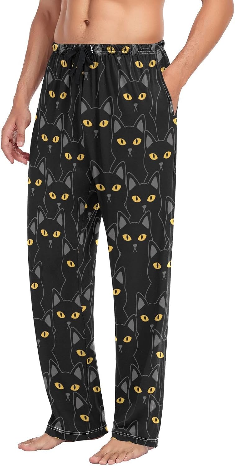 JUDIAN English Bulldog Men's Pajama Bottoms Soft Sleep Pant with Pockets Sleep Pj Lounge Pants for Men