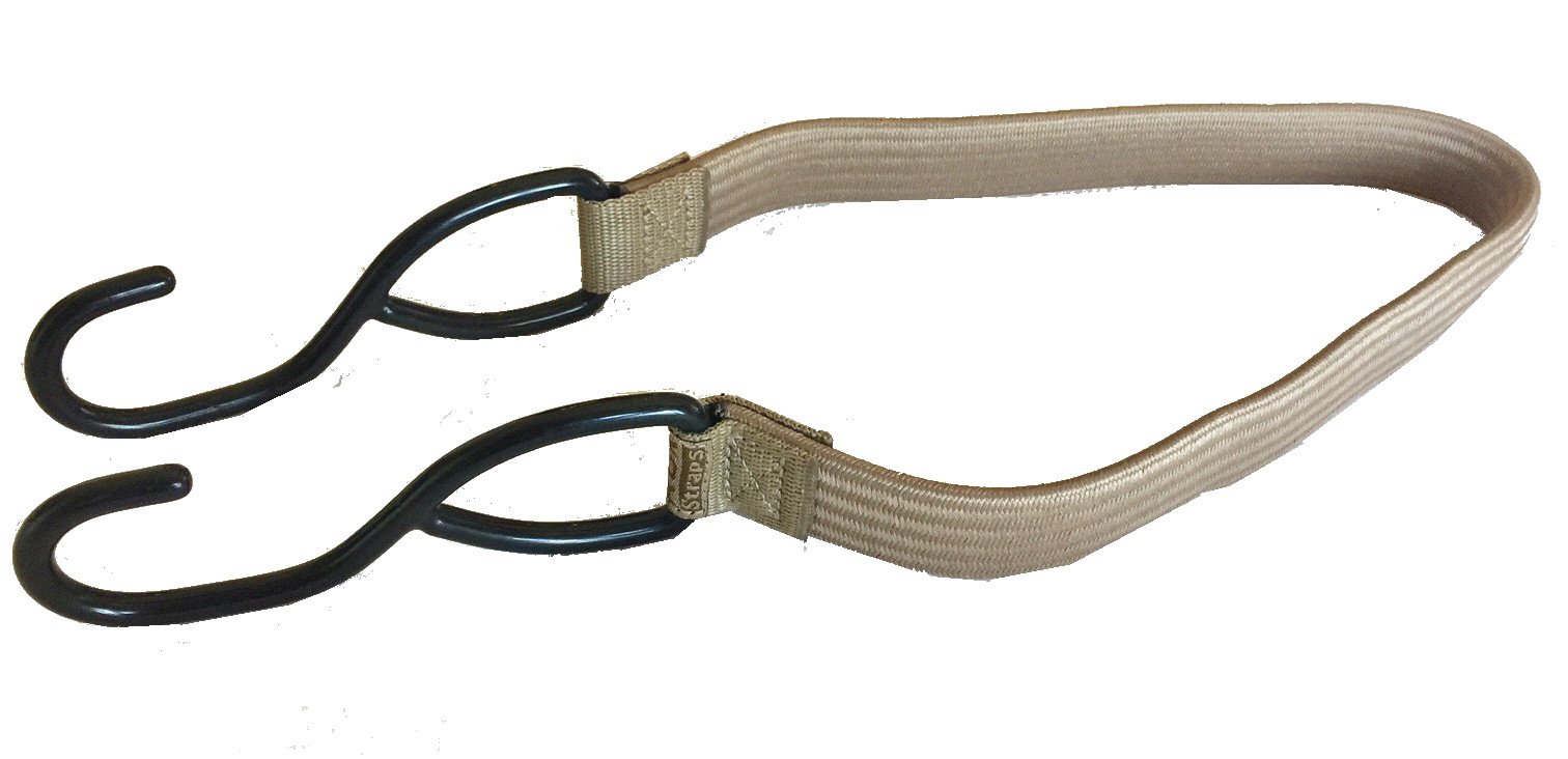 ROK Straps 30" X 1" Stretch Coyote Tan Tactical Steel Hooks