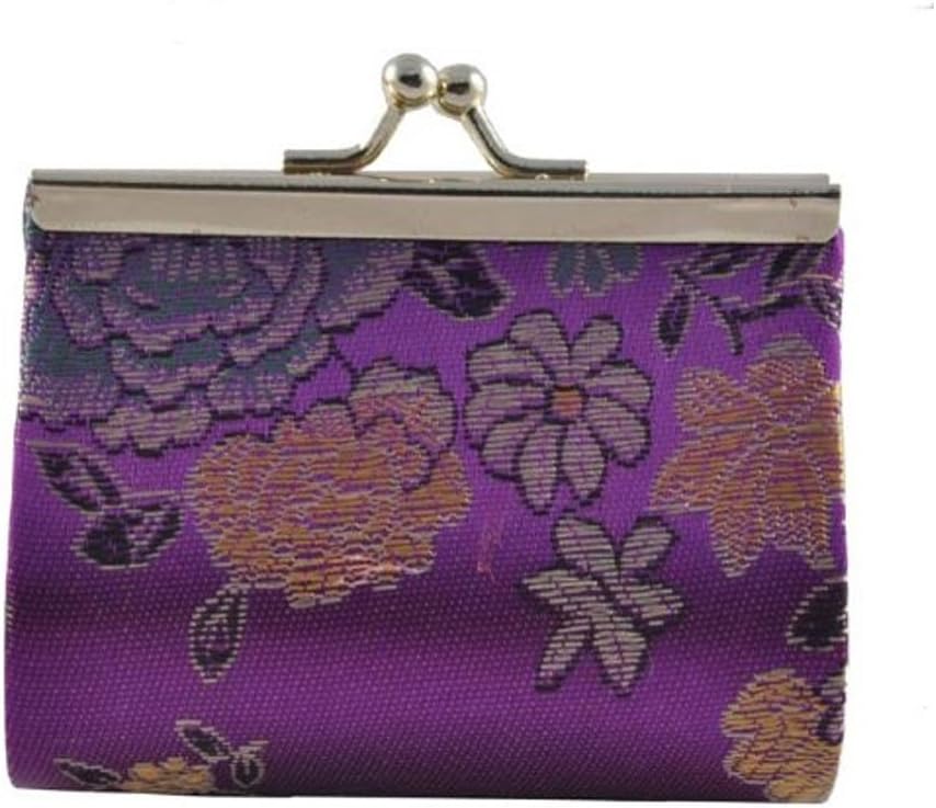 Chinese Purple Silk Brocade Coin Purse / Coin Pouch / Change Purse, #2