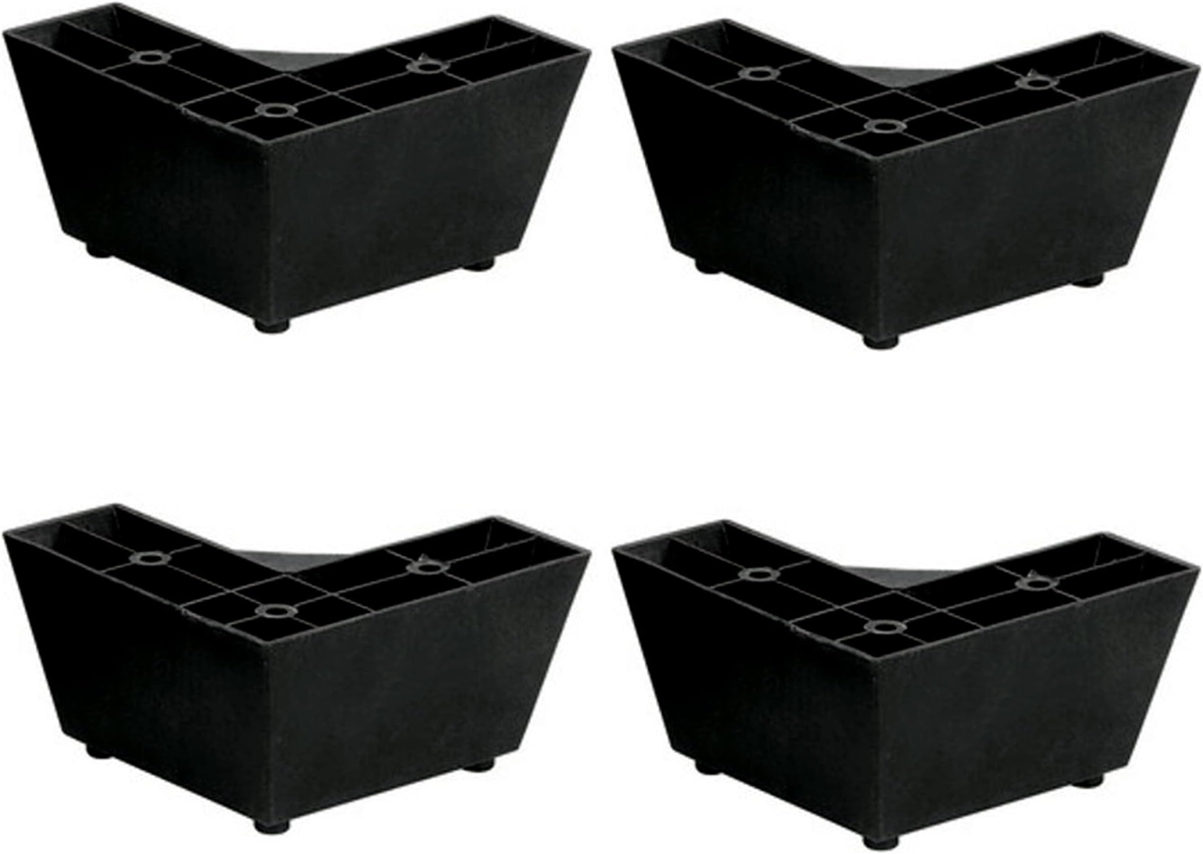 Heavy Duty L Shape Unbreakable Plastic (PVC) Corner Sofa Leg Height Increase Sofa & Furniture's 3 Inch Height Pack of 4 Pcs with Screw use for Almirah, Chowki, Shelf, Table, Sofa, Cabinet etc