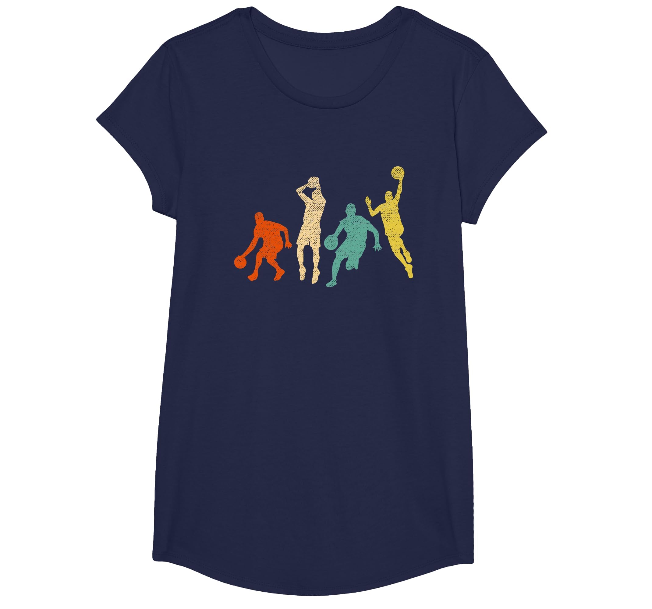 Vintage Basketball Ball Graphic Design Basketball Fan Player T-Shirt