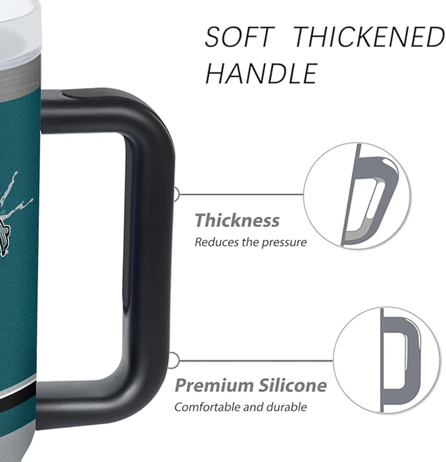 30 oz Tumbler with Handle and Straw,Car cup,Coffee Mug,100% Leakproof Insulated Tumbler with Lid and Straw,Made of Stainless Steel,Cup Holder Friendly Base,Classic Collection Gifts for Fans - Image 4