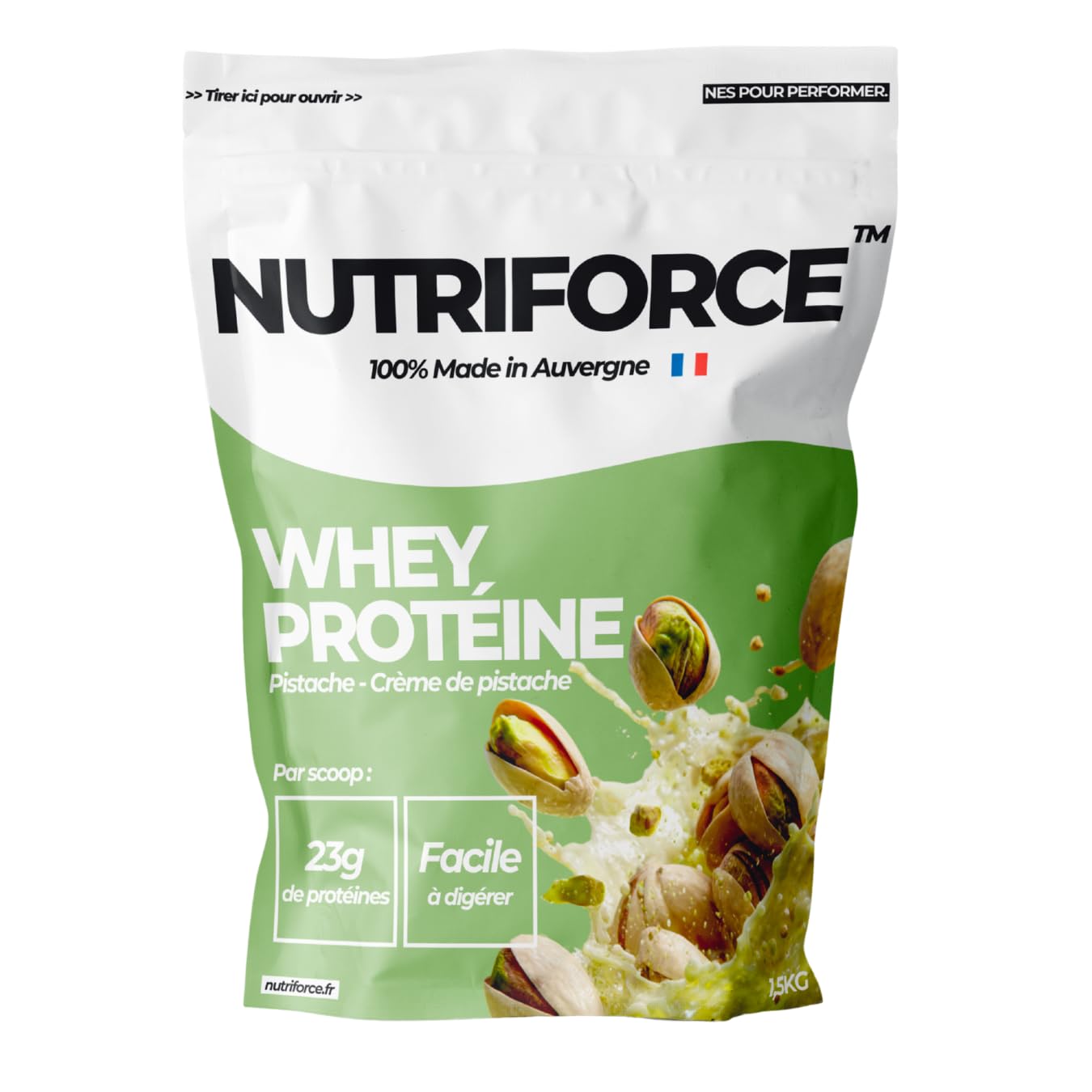 Whey Protéine Pistache Onctueux – Muscles et Récupération – Fabriqué en France