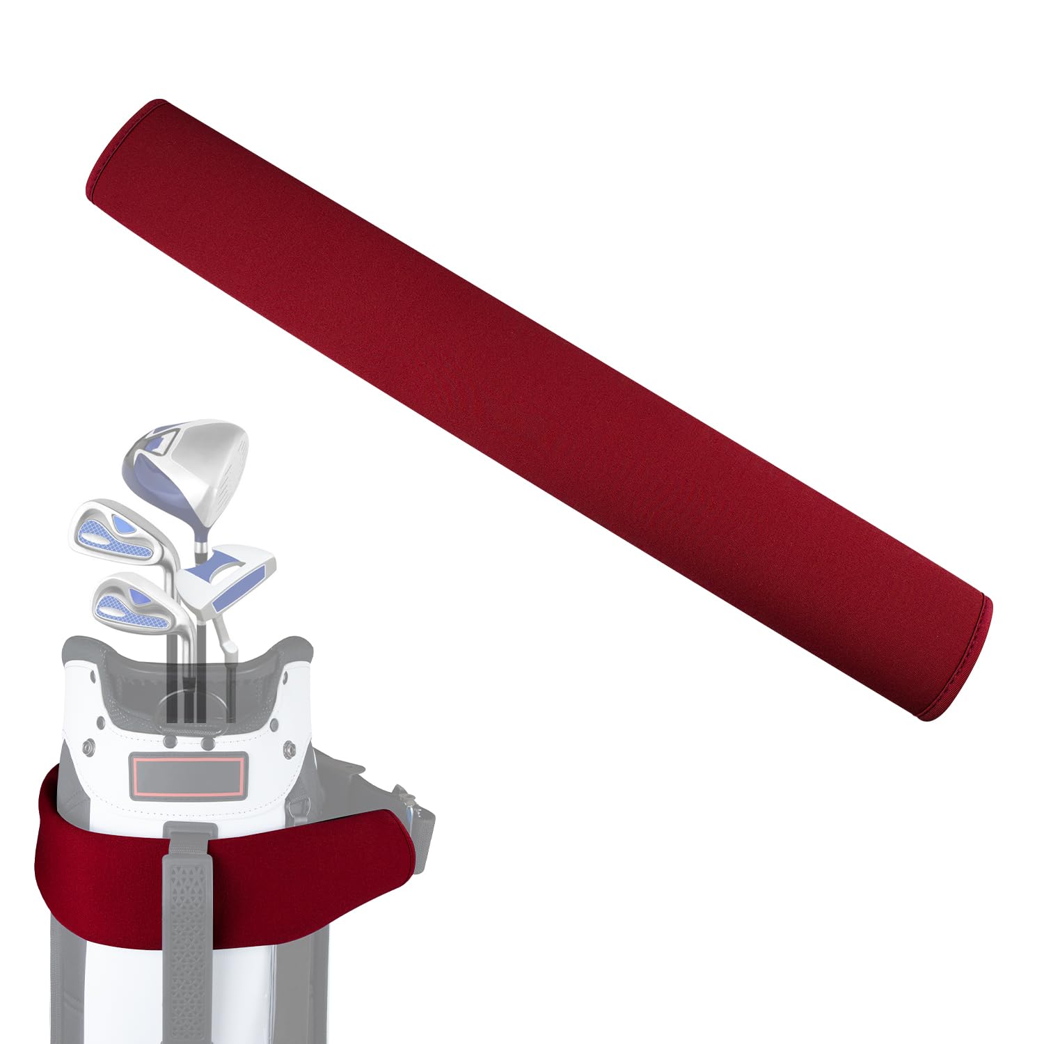 Urgown Golf Cart Strap Sleeve, Protect Your Golf Bag from Wear and Dirt - Premium Material, Simple Design, Easy to Install, Universal Fit, Red โ image 1
