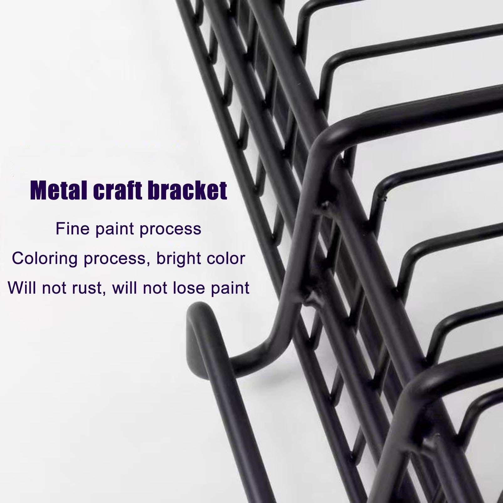 Espositore per scaffali in filo metallico, a 3 ripiani, in metallo, per negozi, uffici, concessioni, teatro, design compatto per una conservazione efficiente