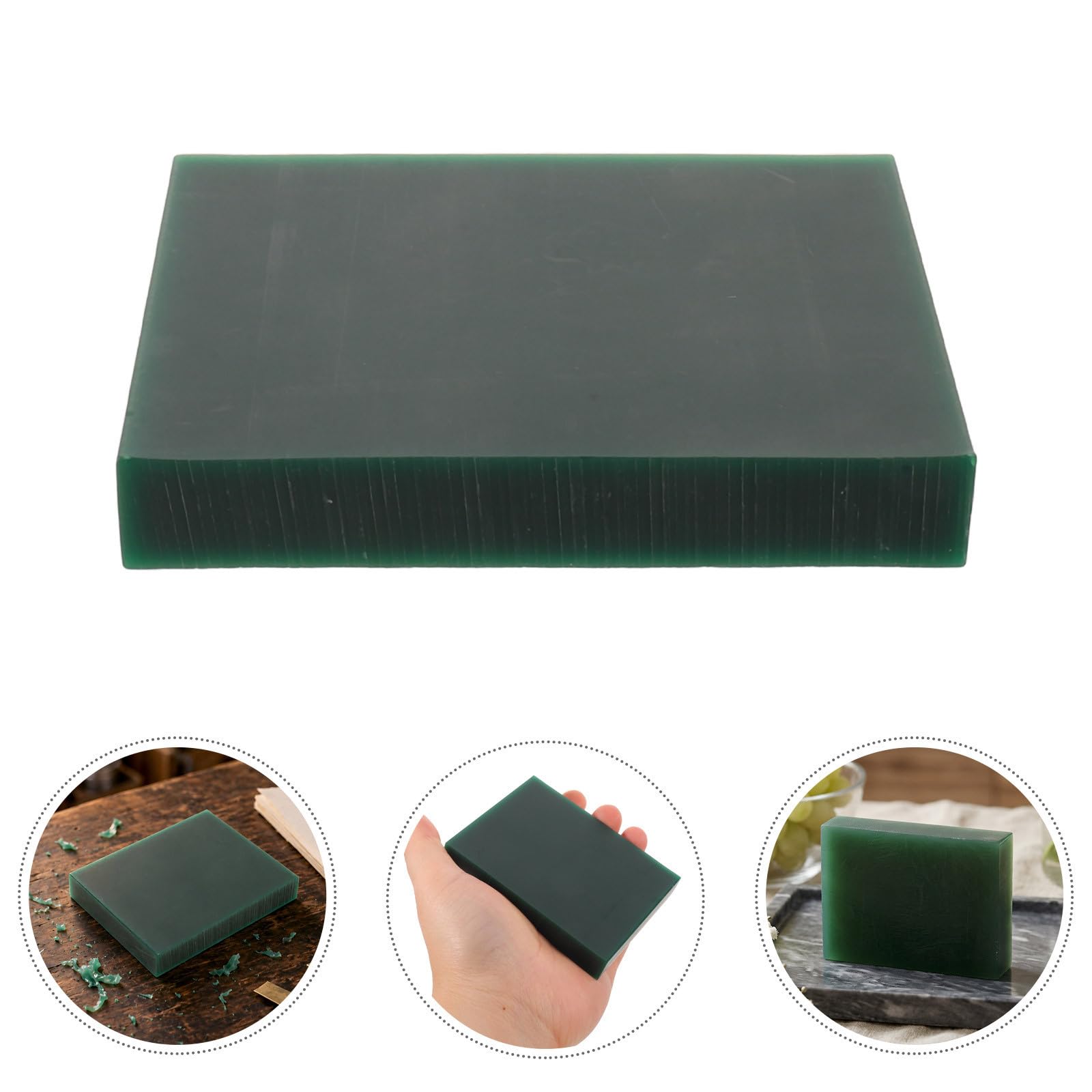 SUPVOX Lámina de Cera Verde para Tallar Joyería y Anillos, 9x7x1,4 Cm