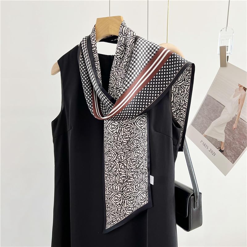 MEISEE 100% Mulberry Silk Scarf for Women 59”*6.3” Long Headscarf Neck Scarf Hair Wraps and Shawls with Gift Packed - Image 3