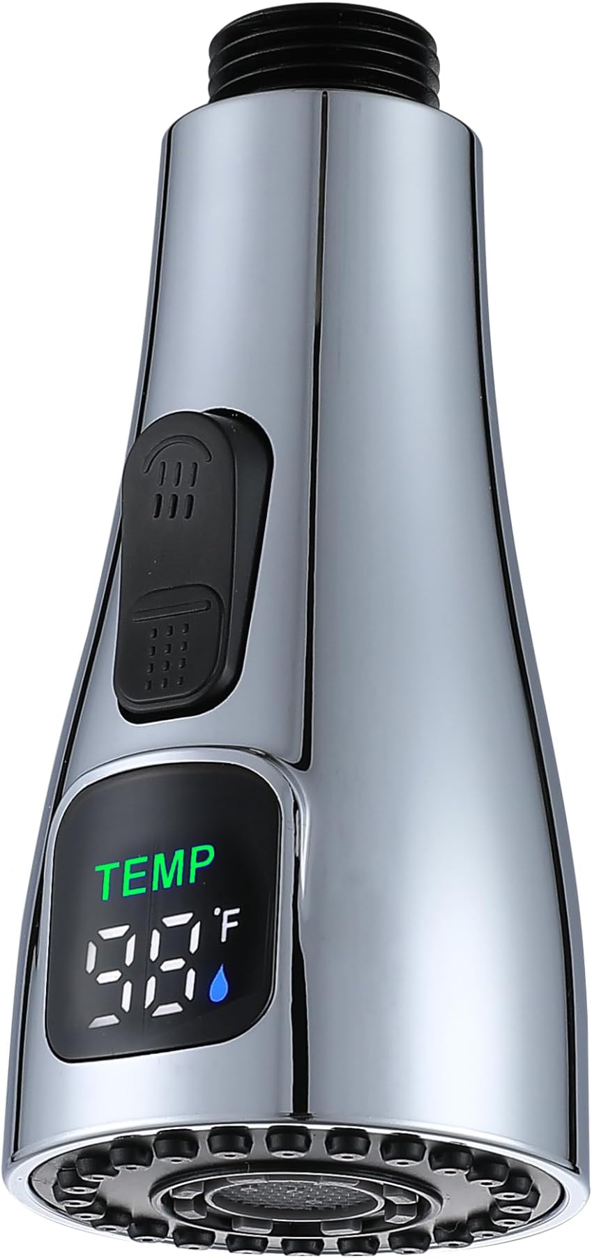 LED Temperature Display Kitchen Spray Head, Kitchen Faucet Spray Head Replacement,Pull Down Pull Out Faucet Spray Head, Pull Out Faucet Sprayer Nozzle, Kitchen Tap Spray Spout,Chrome