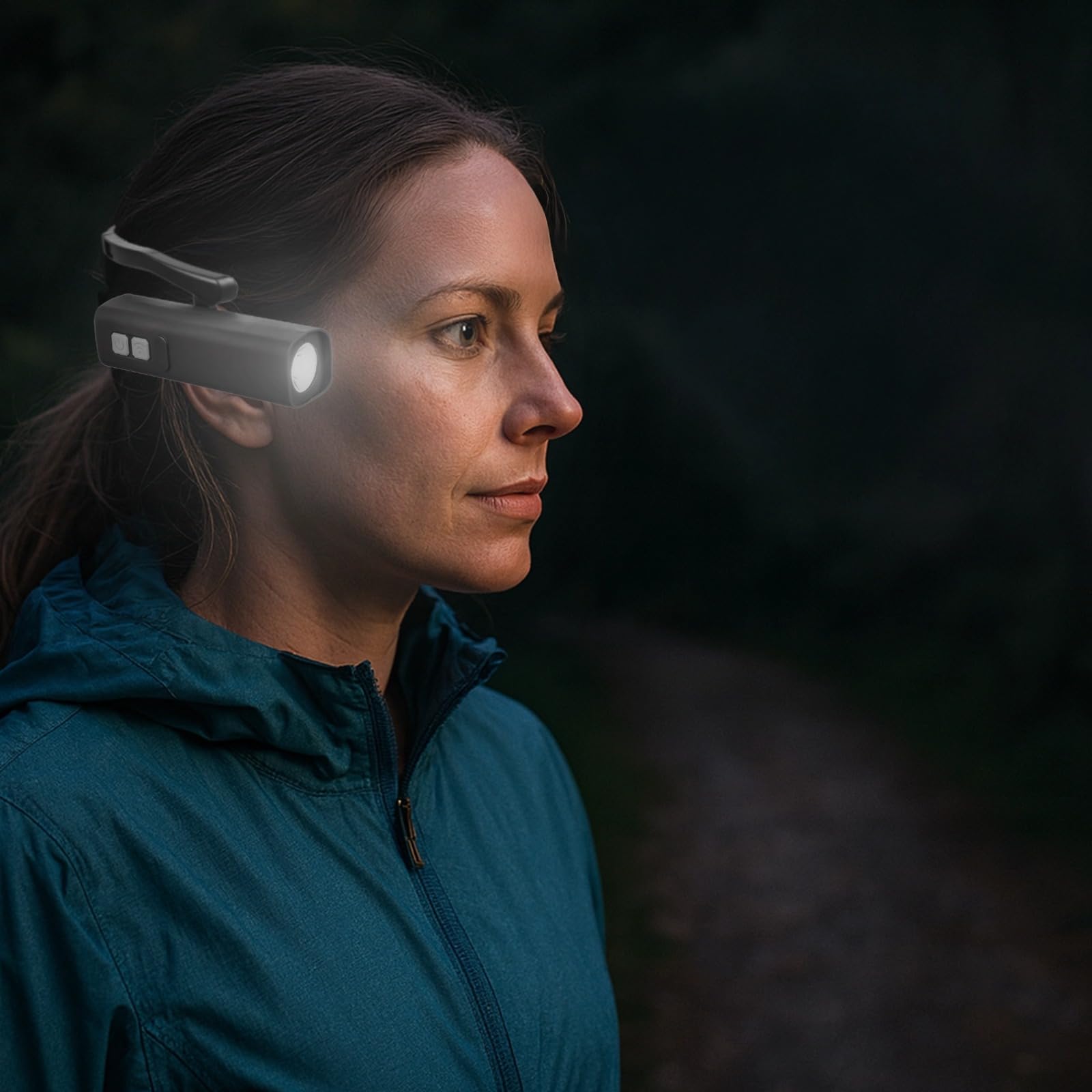 1000 mAh wiederaufladbare Stirnlampe mit Bewegungsmelder, verstellbare Helligkeit für Angeln, Camping, Laufen, tragbares Stirnlicht