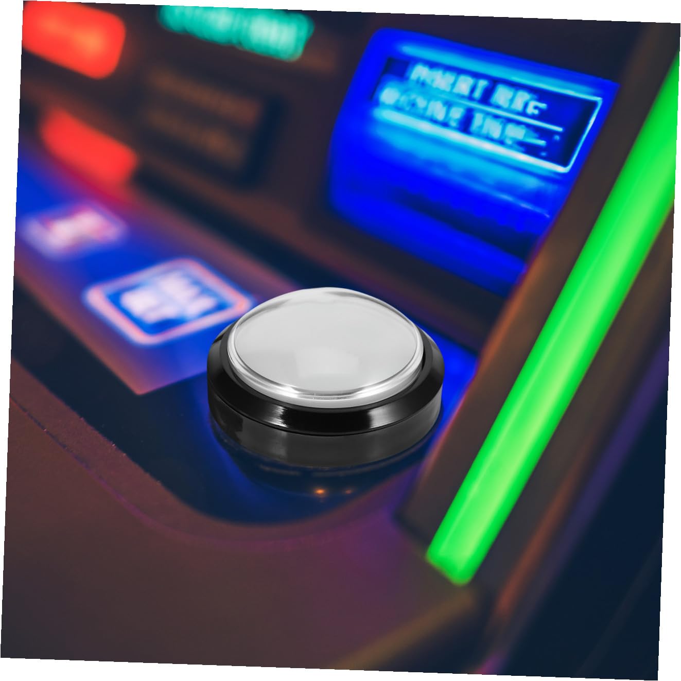 Pulsante Gioco Arcade Illuminato Bianco da Premere per Macchine da Gioco e attività Educative, Sostituzione Pulsanti per Ragazzo Ragazza e Ragazzi, Accessorio per Videogiochi