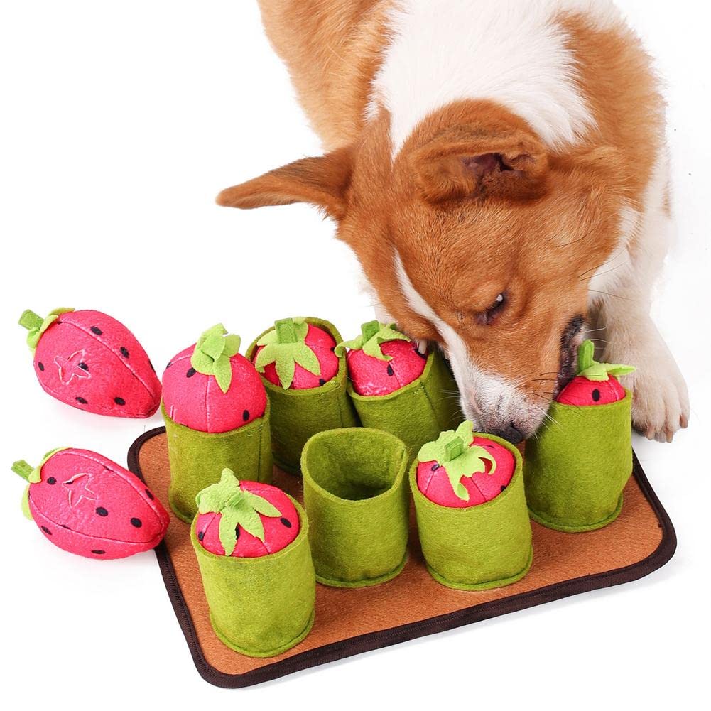 Almohadilla De Trabajo para Alimentación De Nariz De Fresa para Perros Y Mascotas, Juguete Educativo Interactivo para Perros Lento Y