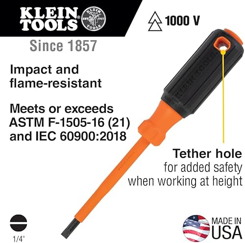 Miniatura 3 de Klein Tools 9419R - Juego de herramientas aisladas de 1000 V, fabricado en Estados Unidos, con cortador diagonal, alicates de punta larga y 3