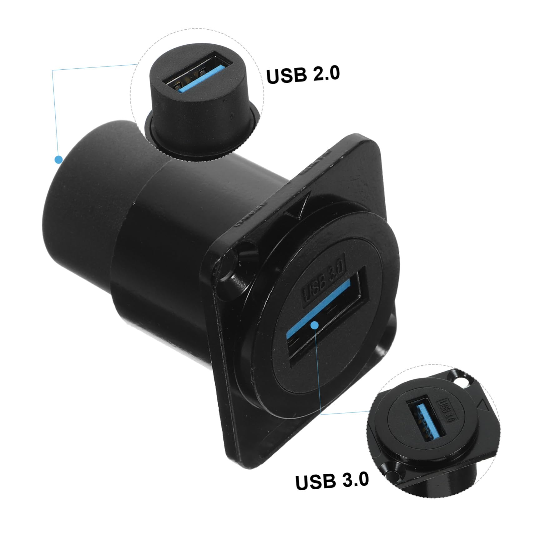 Alipis 5stücke USB Panel Mount Coupler Wasserdichter USB Flush Mount Adapter Für Desktop Und Laptop Übertragungsgeschwindigkeit Kompatibel Schutzabdeckung