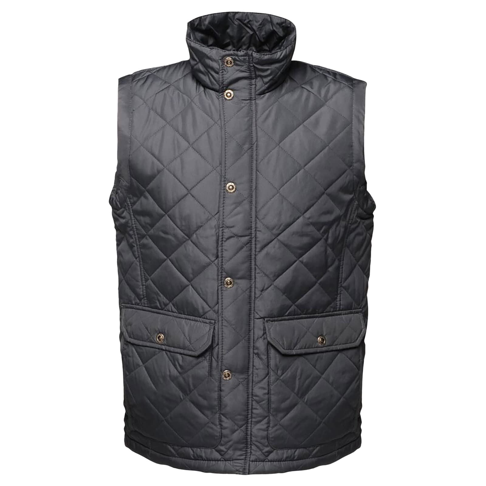 Regatta Men's Tyler Insulated Waterproof Bodywarmer Plain Turtleneck Sleeveless Outdoor Gilet - Perfect for Walking, Hiking & Camping