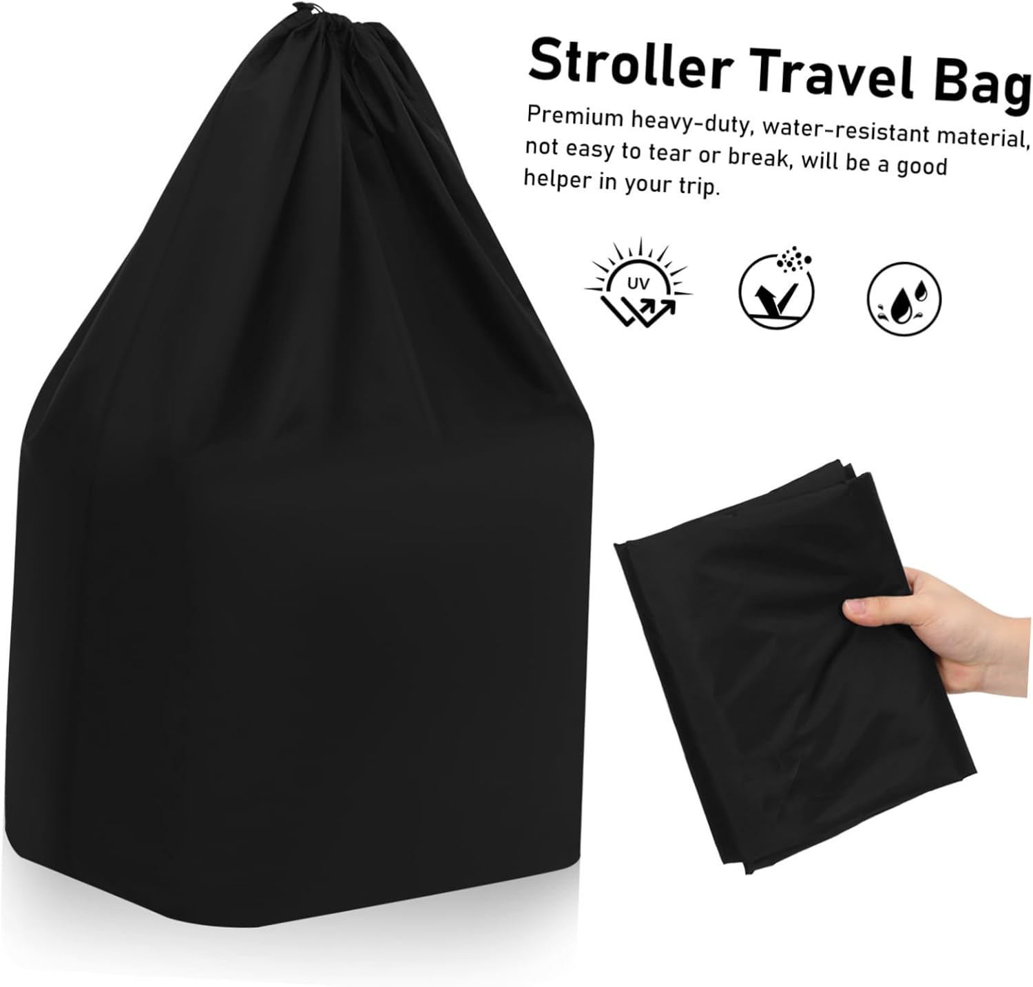 Stroller Travel Bag for Airplane with Dual Shoulder Straps Durable Water Resistant Stroller Storage for Gate Check and Travel Protection for Parents image 9 of 9 B0FKGRFGLX