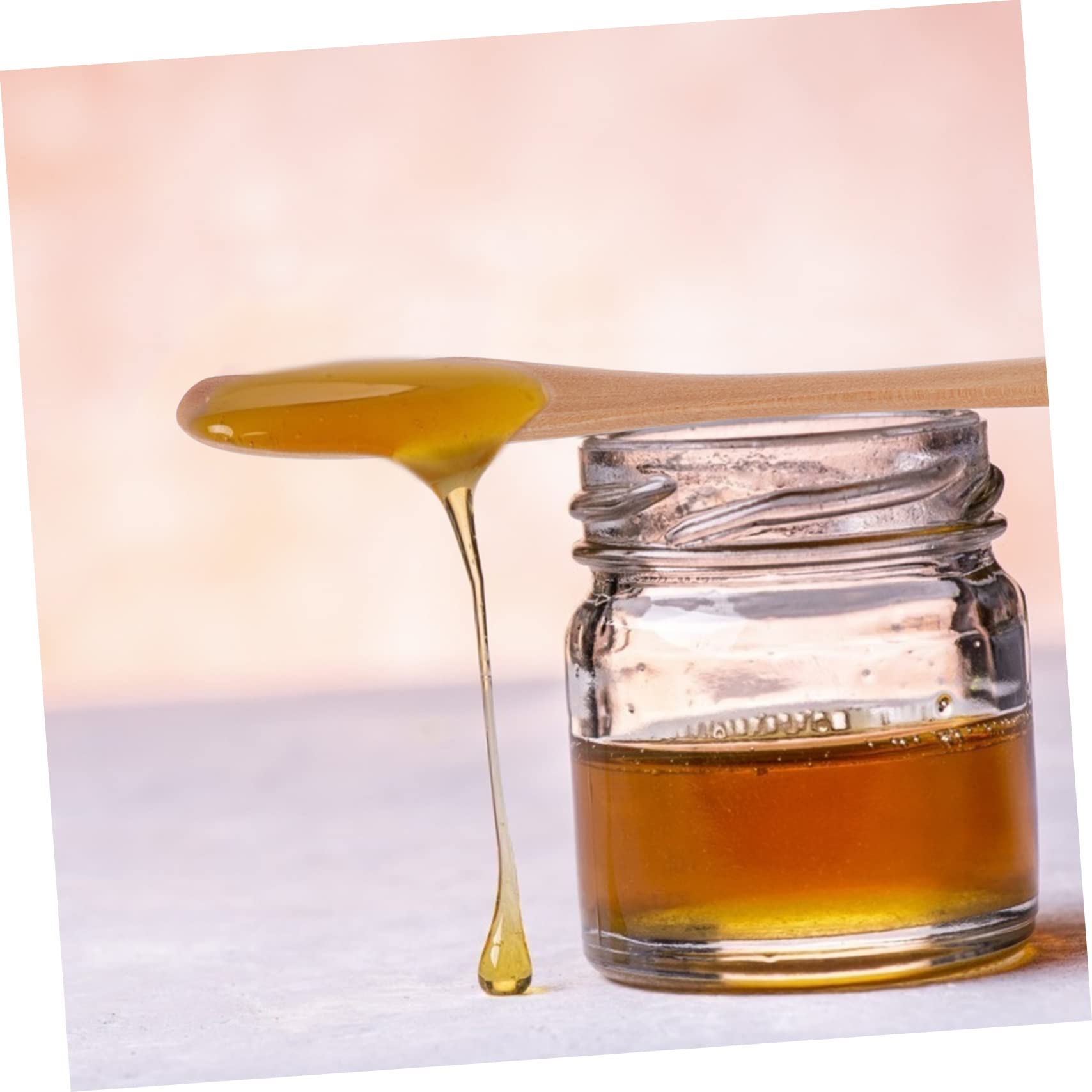 5pcs Wooden Mixing Spoon Syrups for Coffee Drinks Stirring Spoon Cocktail Syrups Honey Dipper Spoons Stick Spoons for Tea Mini Scoop Honey Stir Stick Honey Mixing Spoon Honey Spoon BRIGHTFUFU