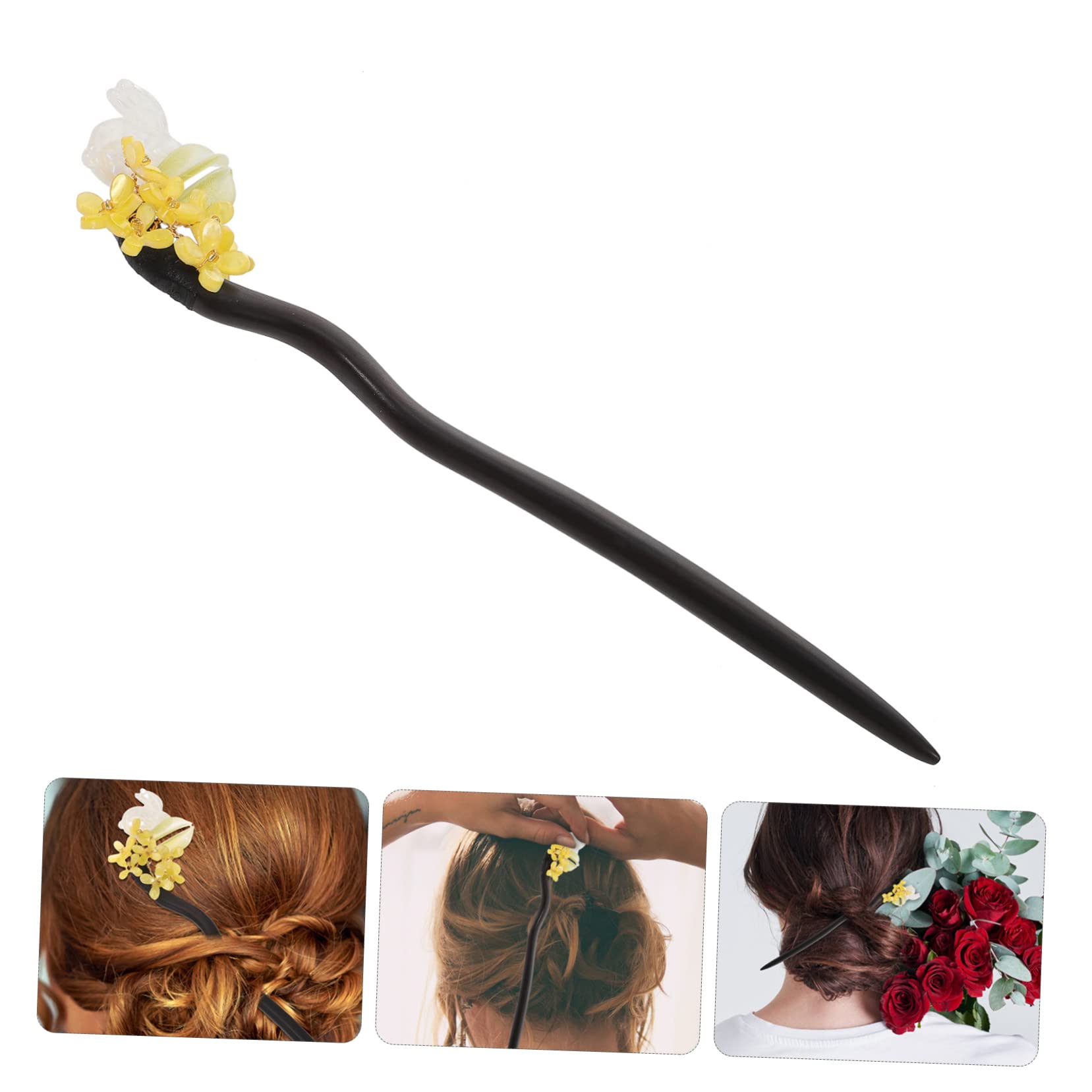 MAGICLULU 4 Stück Haarnadel Haarstab für Party Hanfu Haarschmuck Haarstäbchen für Brötchen Dutt-Haarhalter Klammer Haarspangen Haarstäbchen für langes Haar Haarschmuck für Damen cheongsam